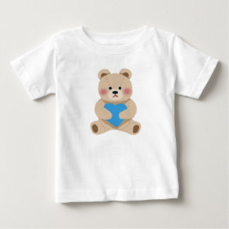 Liebevoller Bär mit Herz Baby T-shirt
