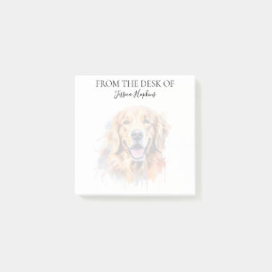 Liebevoller Golden Retriever monogrammierter Hund Post-it Klebezettel