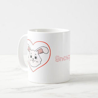 Liebevoller Hase-Kaninchen-Herz-Becher - Kaninchen Kaffeetasse