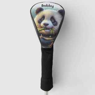 Liebevoller Panda, der Bambus isst Persönlich Golf Headcover