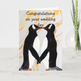 Liebevoller Pinguin Herzlichen Glückwunsch zum Hoc Karte