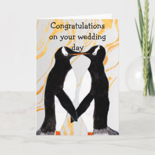 Liebevoller Pinguin Herzlichen Glückwunsch zum Hoc Karte