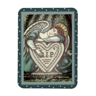 LIEBEVOLLER SCHUTZENGEL, FRIEDHOFSTRAUERKUNST RIP MAGNET