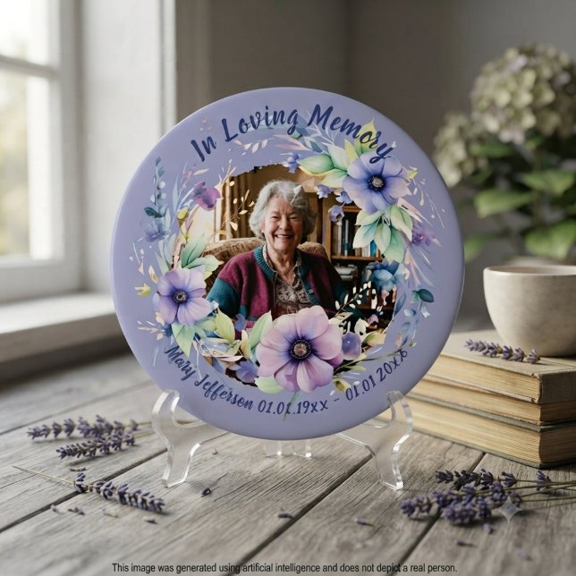 Liebevoller Tributgarten - Florales Andenken Button (Soft floral tribute design for a heartfelt memorial gift to honor a cherished loved one.)