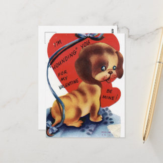 Liebevoller Valentinstag Hund Postkarte