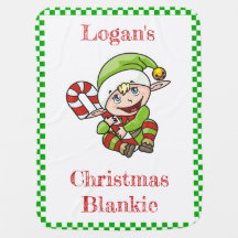 Liebevoller Weihnachts-Babymantel mit Elf und Süßi