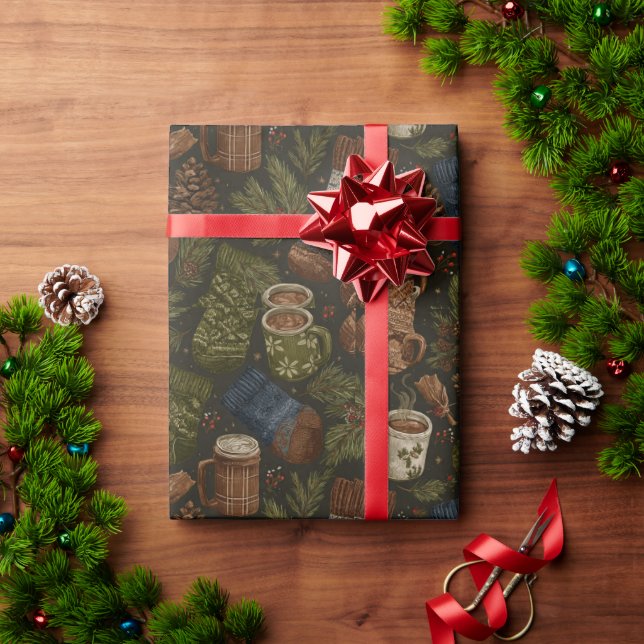 liebevolles Design Geschenkpapier (Feiertagsgeschenk)