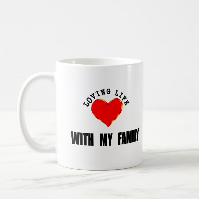 Liebevolles Leben mit meiner Familie Kaffeetasse (Links)