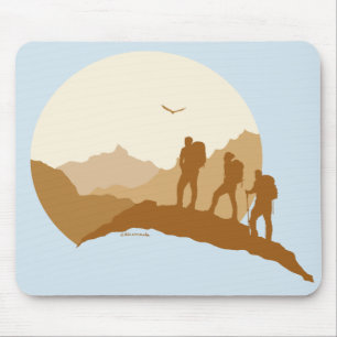 Liebevolles Lebens-wandern im Freienmit Freunden Mousepad