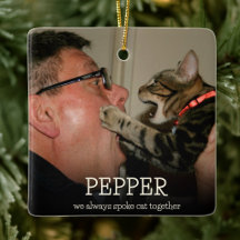 Liebevolles minimalistisches Katzen-Fotogedenken