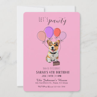 Liebevolles Verspieltes Rosa Corgi Geburtstag Anpa
