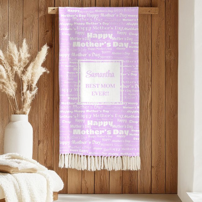 Liebevollstes Geschenk für Mutter Pastellrosa Deck Sherpadecke (Loving Best Gift for Mother Pastel Pink Blanket)