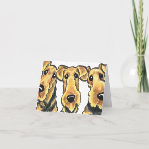 Liebhaber Airedales Terrier Karte