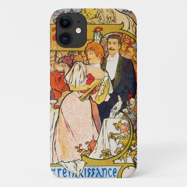 Liebhaber, Alphonse Mucha Case-Mate iPhone Hülle (Rückseite)