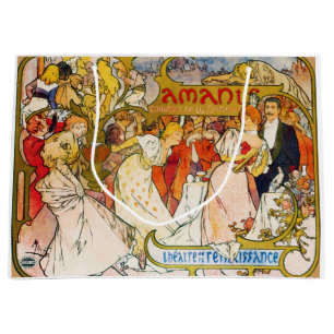 Liebhaber, Alphonse Mucha Große Geschenktüte