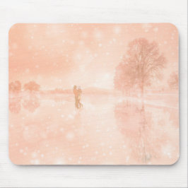 Liebhaber auf einem gefrorenen Teich Mousepad