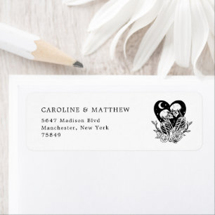 Liebhaber bis zum Tode Skelette und Rose Hochzeit