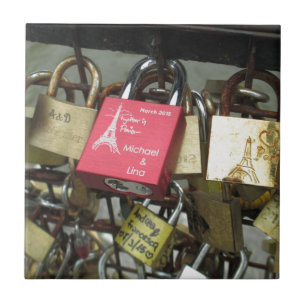 Liebhaber-Brücke - Paris-Liebe-Verschlüsse, Fliese