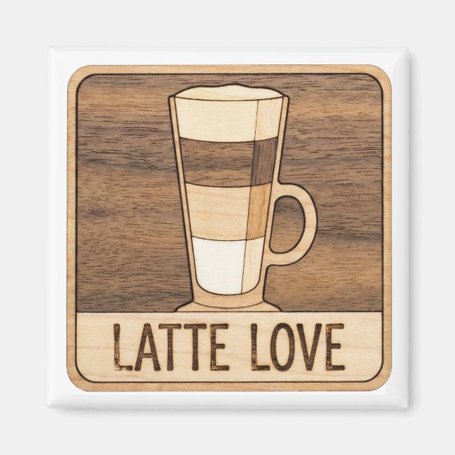 Liebhaber-Cafe-Dekor Magnet (Vorne)