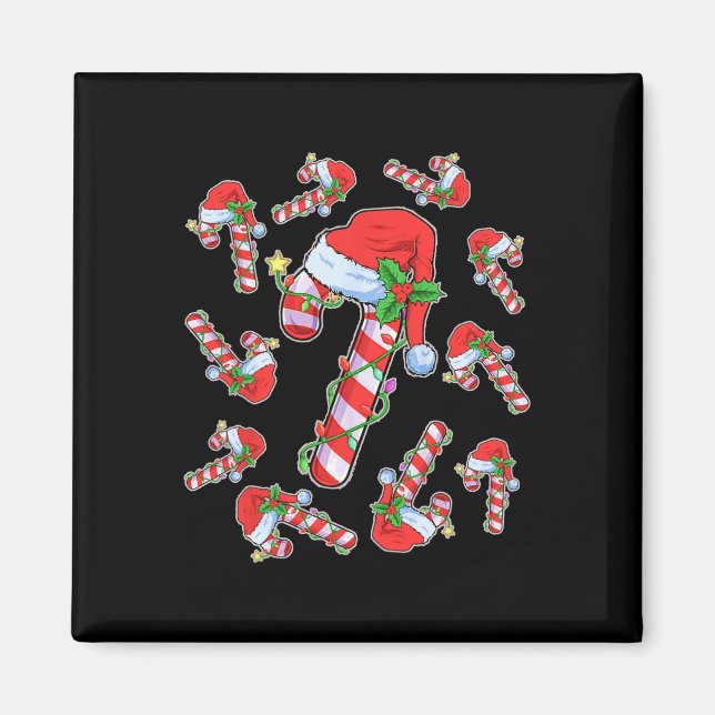 Liebhaber Candy Cane Weihnachten Weihnachten Weihn Magnet (Vorne)