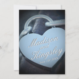 Liebhaber der Hochzeit Silver Padlock Fab Spaß Ein Einladung