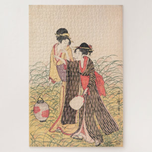 Liebhaber der japanischen Kunst im Musashino Kitag Puzzle