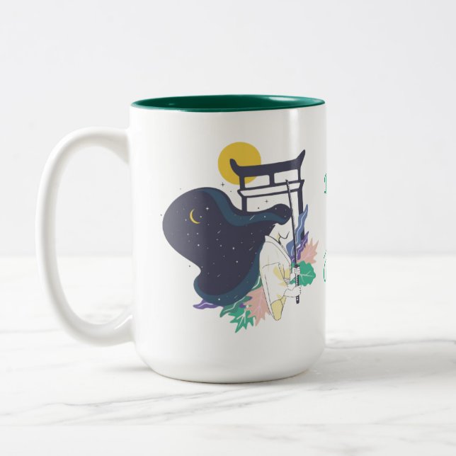 Liebhaber der japanischen Kunstbild-Tasse Zweifarbige Tasse (Links)