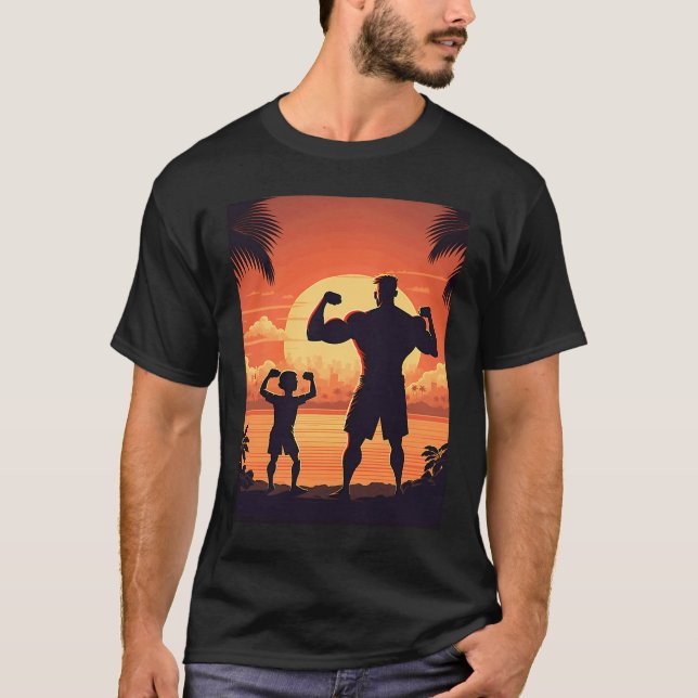 Liebhaber der Kalisthenik, Vater und Sohn D T-Shirt (Vorderseite)