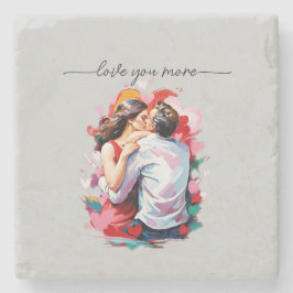 Liebhaber der Soft Holiday Card Steinuntersetzer