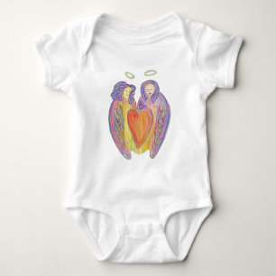 Liebhaber des Engels Heart Art Baby Bodysuit Strampler