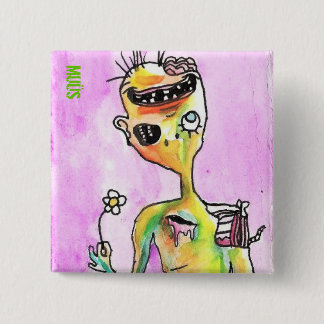 Liebhaber des Gänseblümchen-Zombie-Knopfes Button