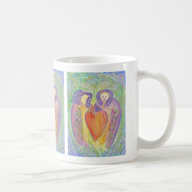 Liebhaber des Herzens Angel Art Tasse oder Cup (Rechts)