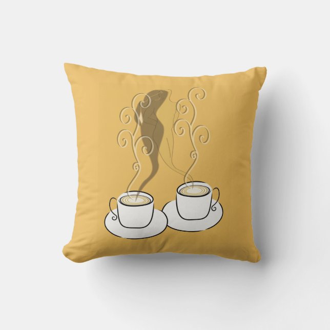 Liebhaber des Kaffeetampfes Kissen (Vorderseite)