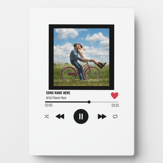 Liebhaber des Personalisierten Fotos Unser Song Fotoplatte (Vorderseite)