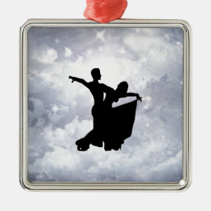 Liebhaber des romantischen Tanzes Silbernes Ornament