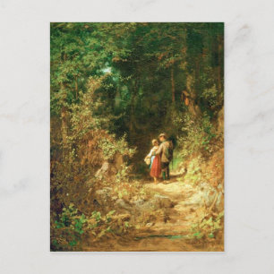 Liebhaber des Waldes - Spitzweg Postcard Postkarte
