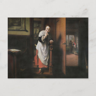 Liebhaber eines Frauenhörens Postkarte