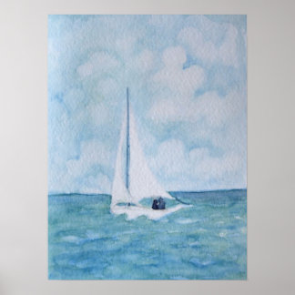 Liebhaber eines Segelbootes, Poster