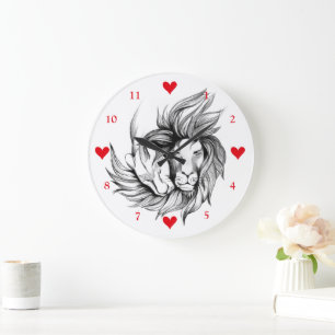 Liebhaber Große Wanduhr