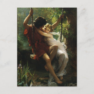 Liebhaber im Swing. Frühjahr, Save the Date Ankündigungspostkarte