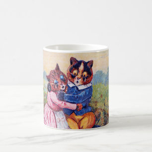 Liebhaber Katze (starke Emotion), Louis Wain Kaffeetasse