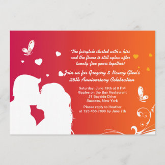 Liebhaber Kiss Anniversary Einladung