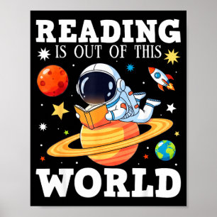 Liebhaber lustiger Bücher, das Lesen ist außerirdi Poster