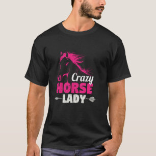 Liebhaber lustiger Pferde Reitsport verrückte Pfer T-Shirt