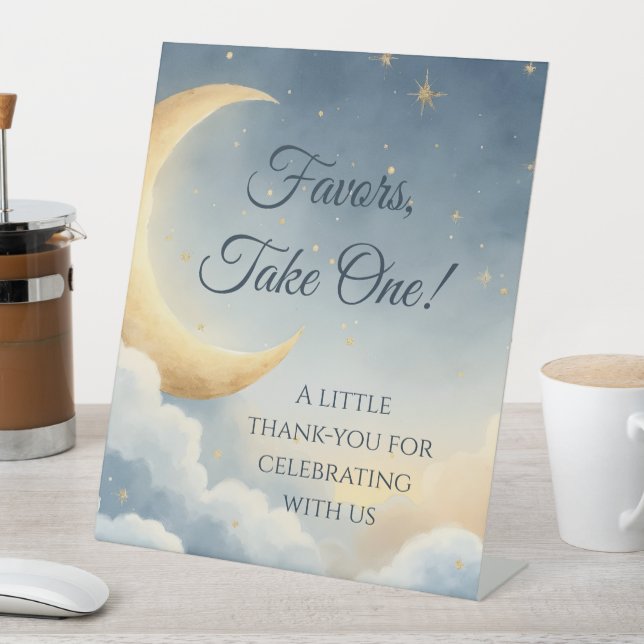 Liebhaber, nimm eins! Babyduschtenschild Sockelschild (In Situ)