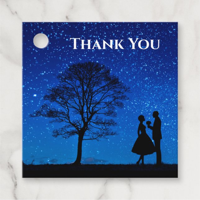 Liebhaber unter Vollmond Geschenkanhänger (Vorderseite)