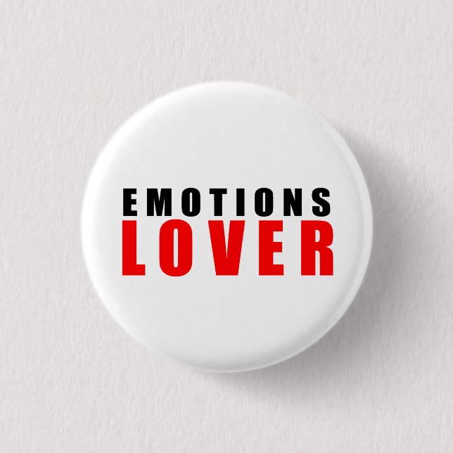 Liebhaber von Emotionen Button (Vorderseite)