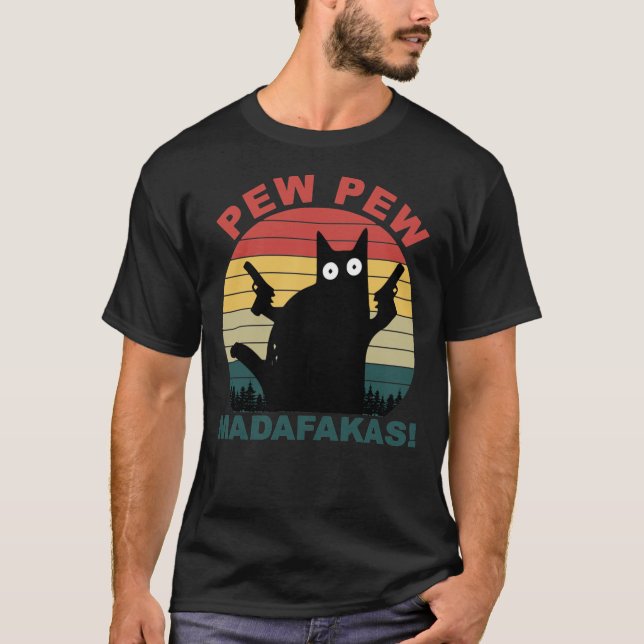 Liebhaber von Katzen, Pfefferkuh Madafakas Katze E T-Shirt (Vorderseite)