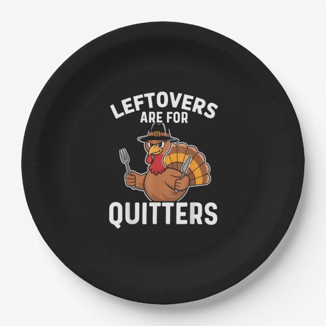 Liebhaber von Leftovers sind für Quitters Funny Er Pappteller (Vorderseite)