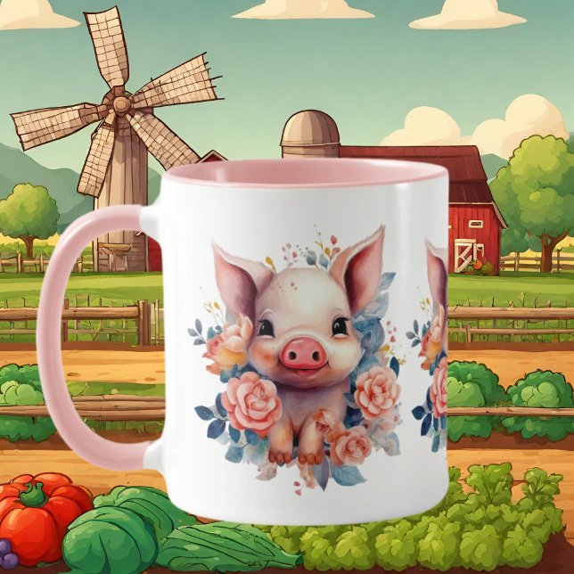 Liebhaber von niedlichen Landschweinen Tasse (Von Creator hochgeladen)